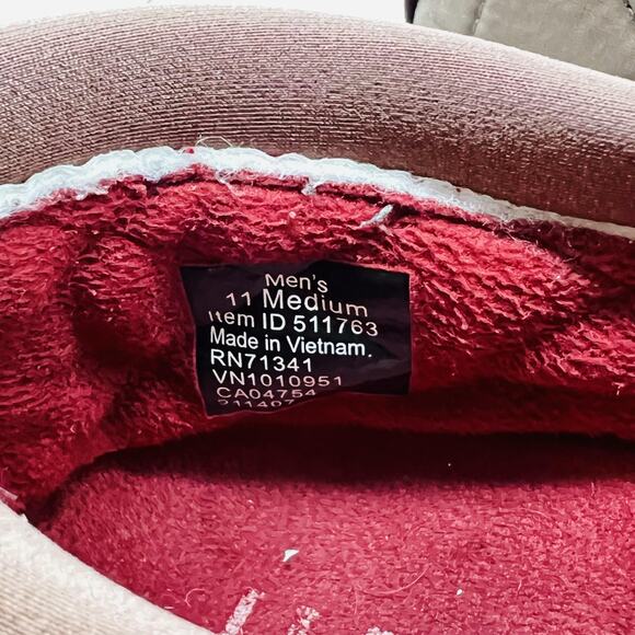 LL Bean Shoes Mens 11 Red Brown Quilted Clog Slip On House Slippers Comfort main image 9
